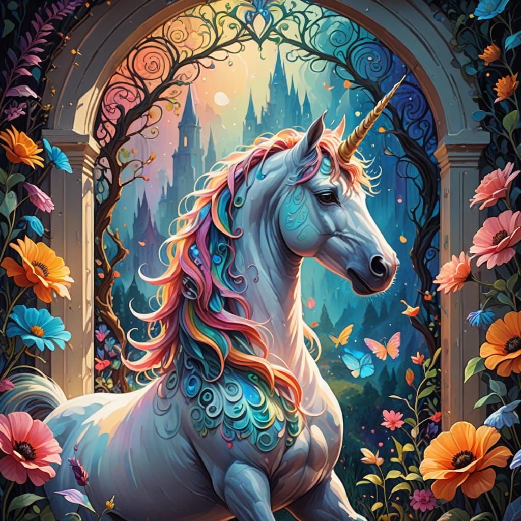 Enchanting Whimsical Wonderland in Vibrant Colors