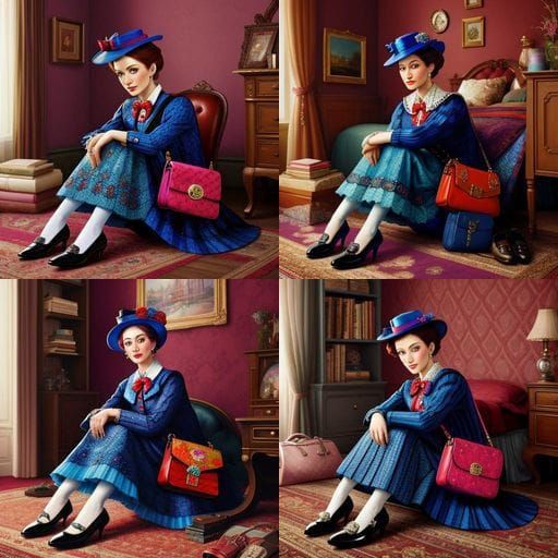 Mary Poppins Bag & Boots Prototype 2 QUAD