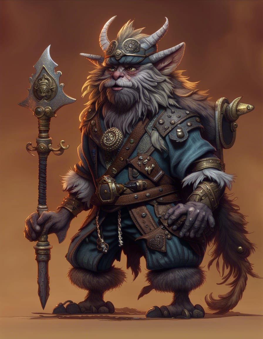 Gruff Bugbear Pirate Captain with Rapier