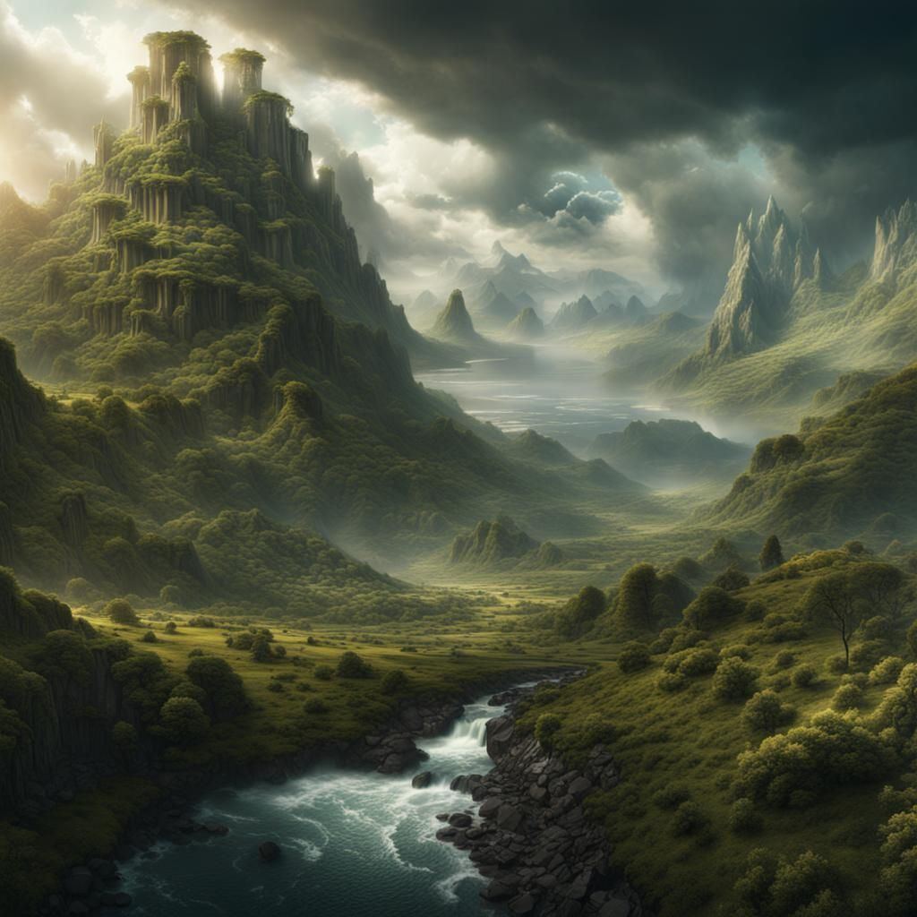 Epic Digital Painting of Mother Nature