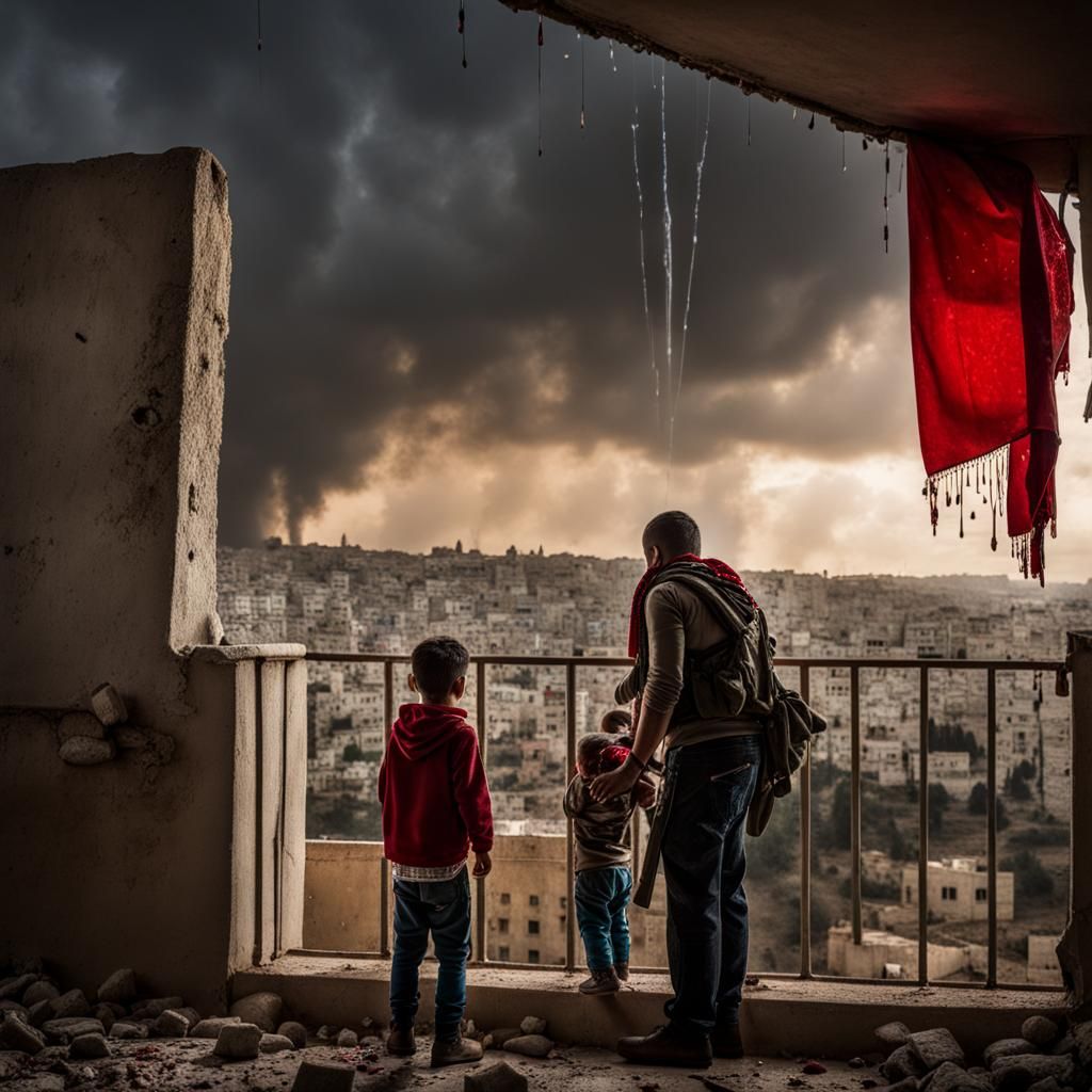 Intense Scene of Conflict in Dark Fantasy Art Style