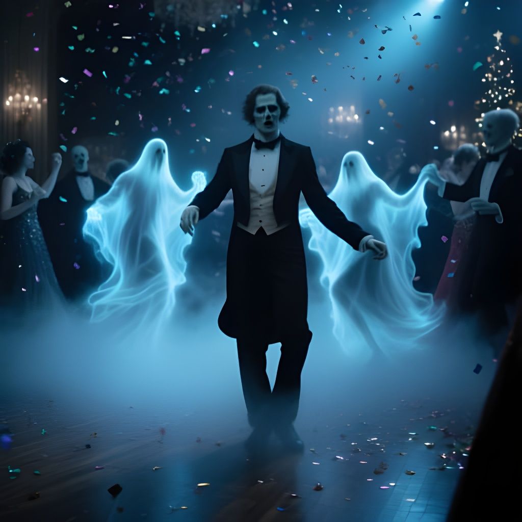 Ghostly New Year's Ball in Eerie Gothic Style