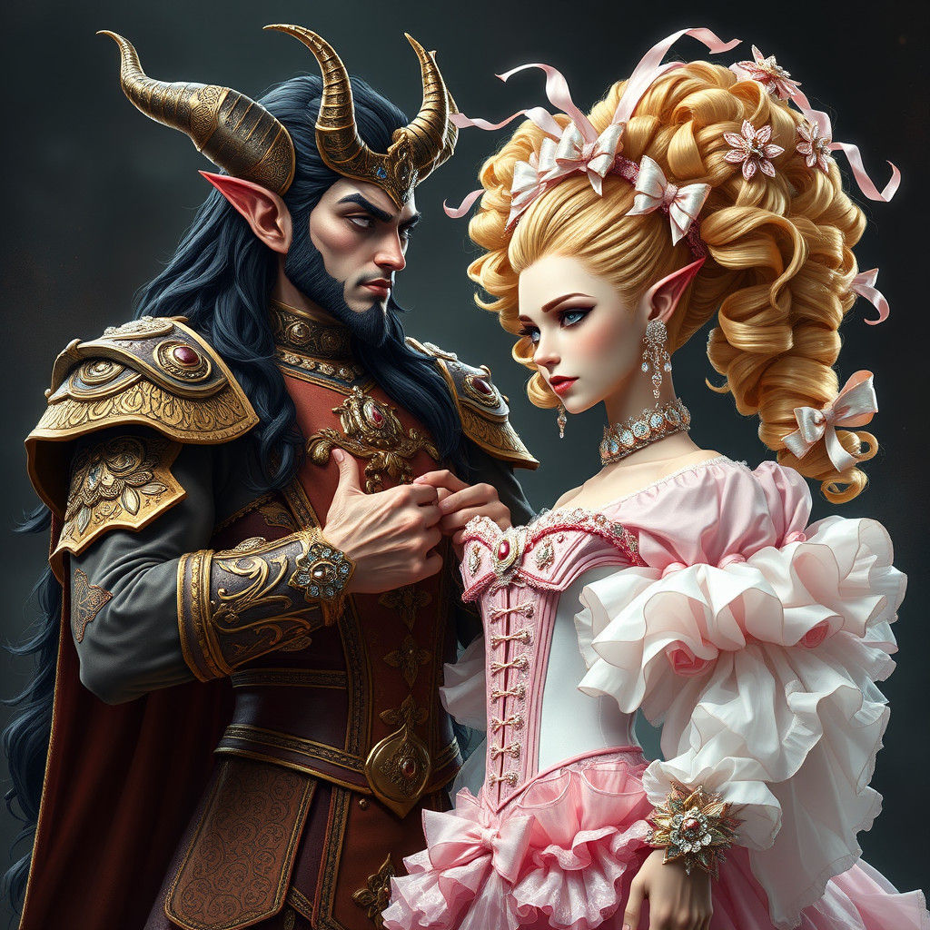 Demon King Buttons Corset of Waifish Bride