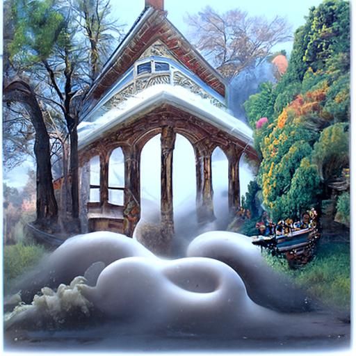 Ethereal Optical Illusion in a Painterly Style