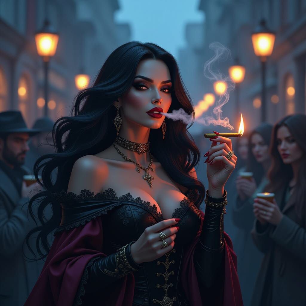 Vampire Protester Fights Cannabis Ban in Neo-Noir Scene