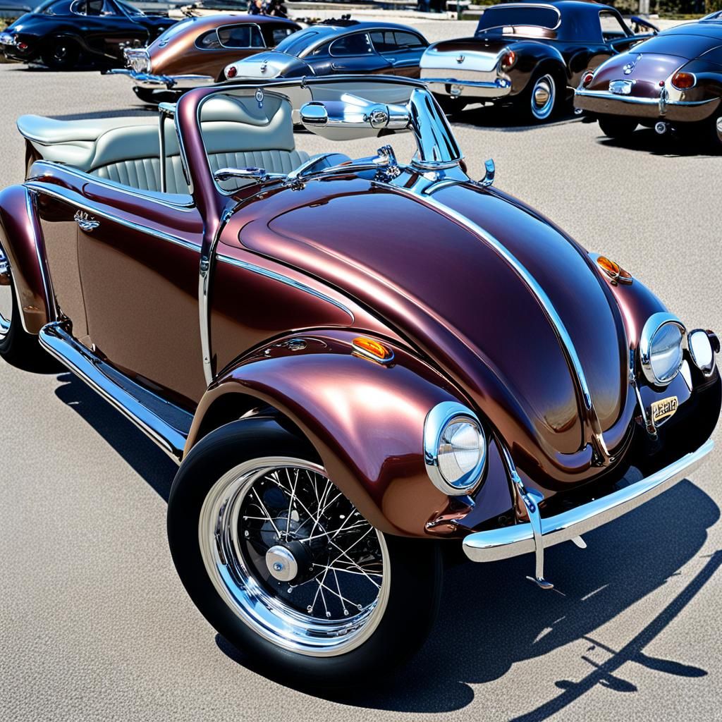 Chopped Bug: Drag Racing Fusion in Hyperdetailed Concept Art