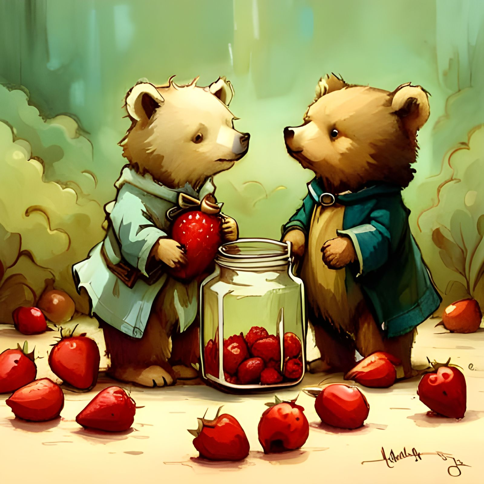 Little Bears and Strawberries 8