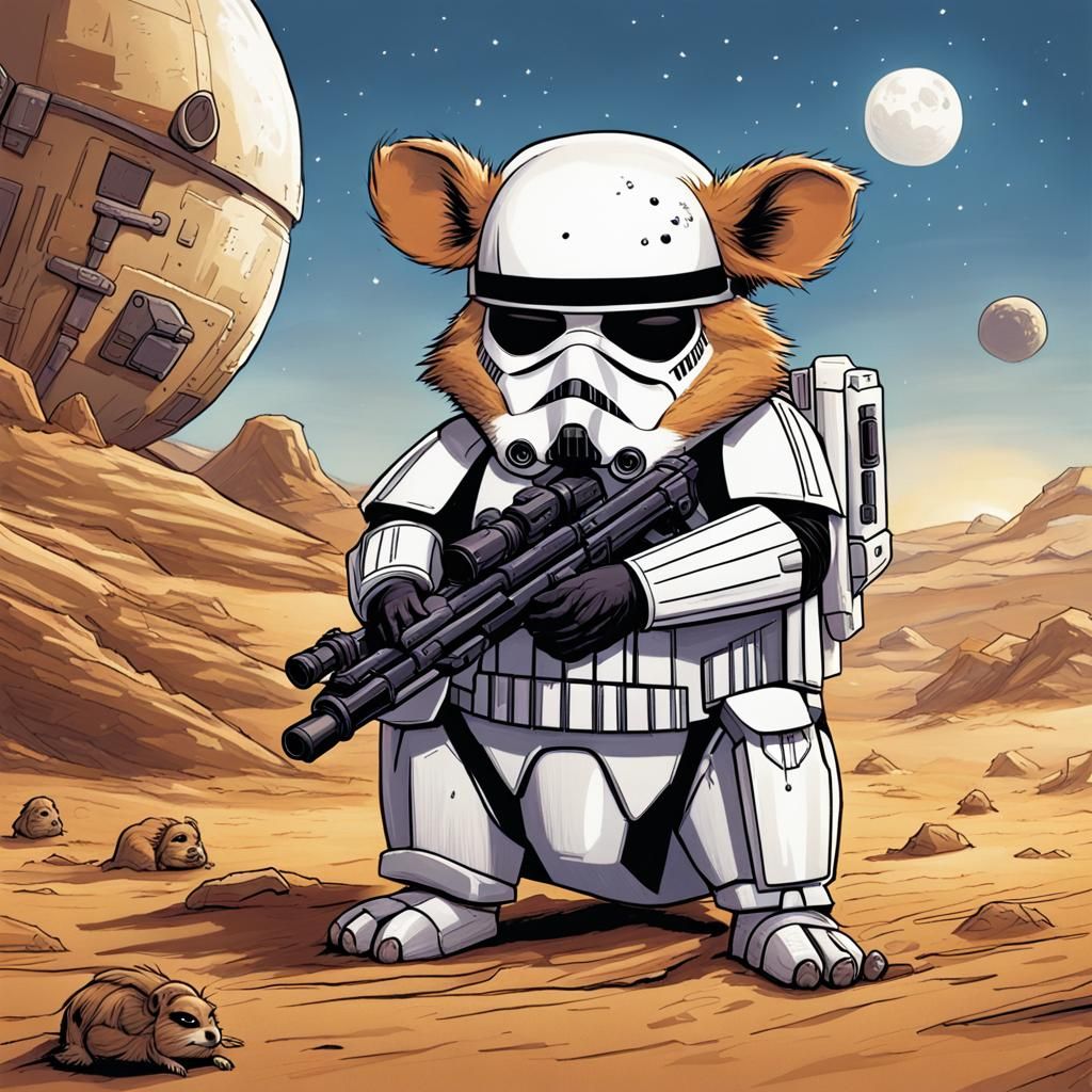 An hamster stormtrooper.