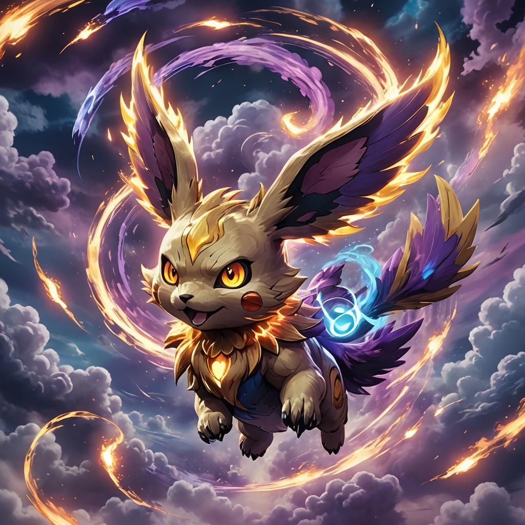 Fenniken Pokémon Soaring in Mystical Concept Art