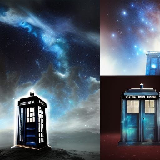 TARDIS and Galaxies: A Digital Matte Painting