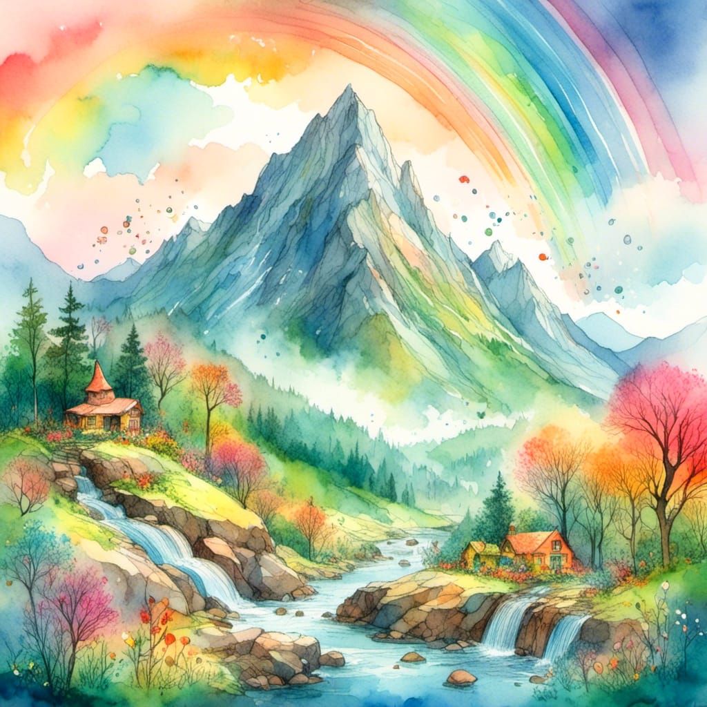 Big Rock Candy Mountain: A Whimsical Children's Illustration
