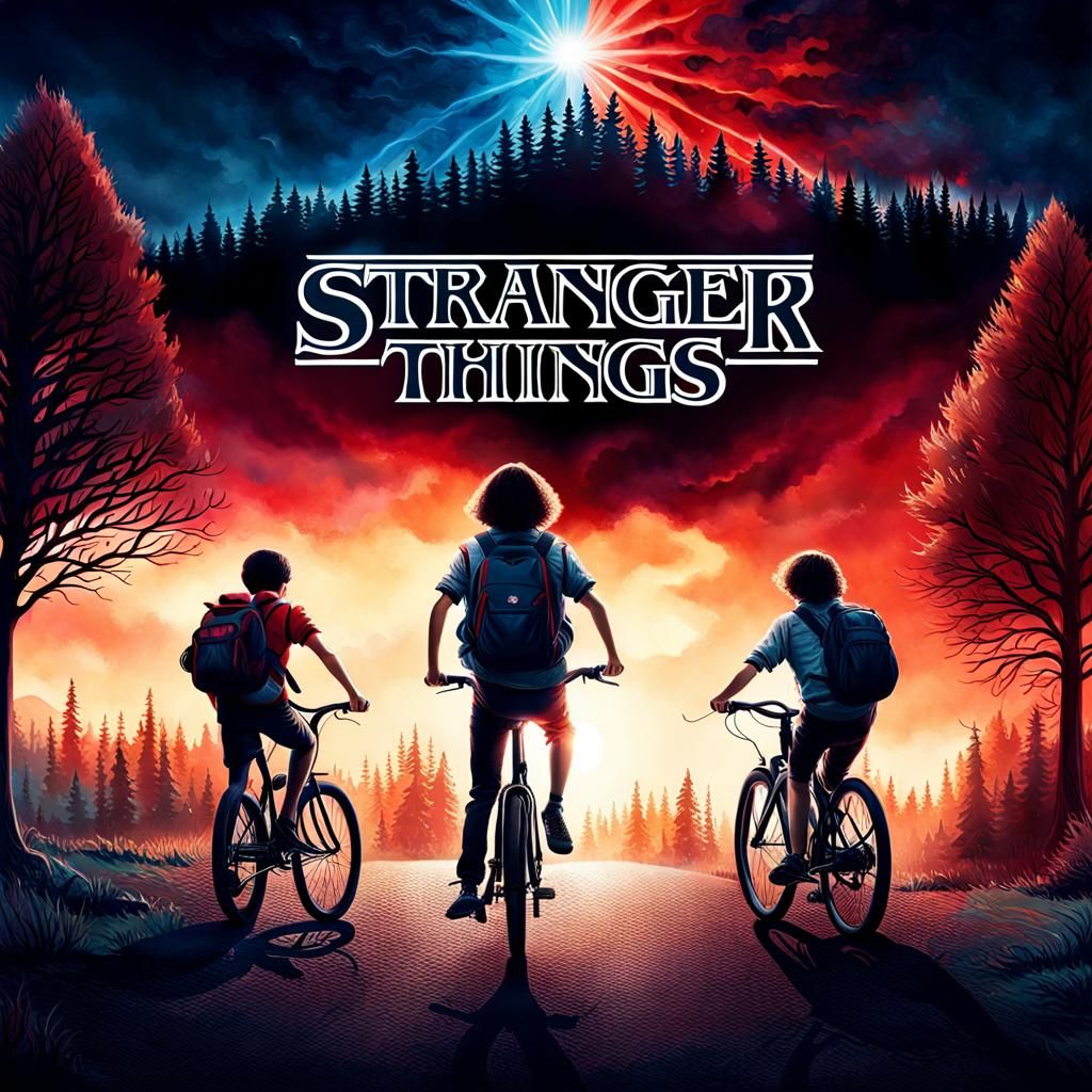 Stranger Things Movie Poster with Upside Down