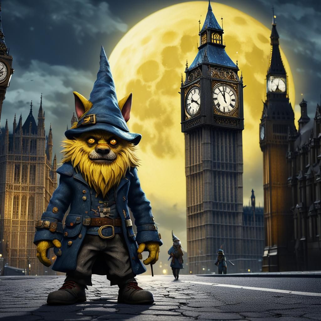 Werewolf Gnome in London: Fantasy Concept Art