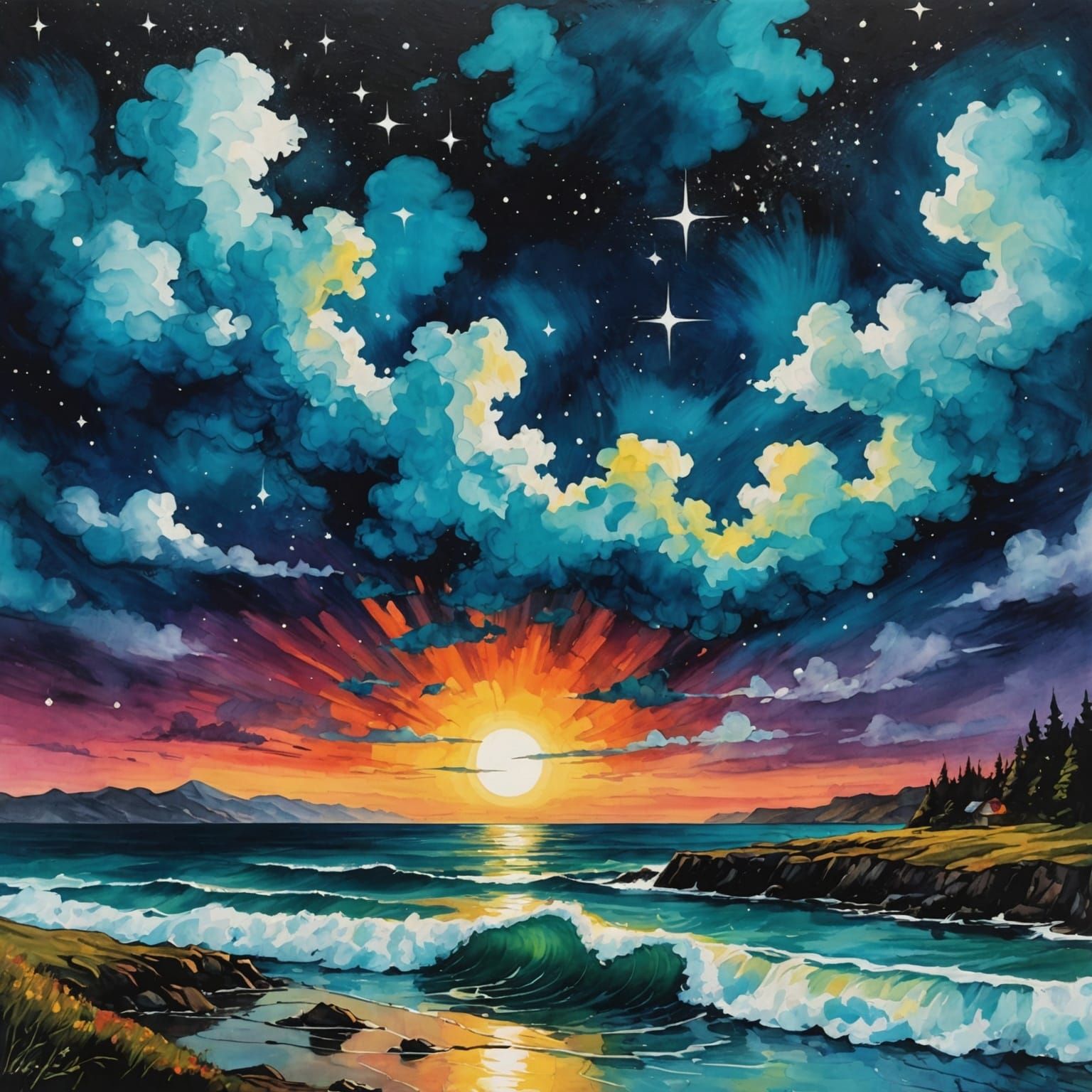 Vast Seaside Landscape