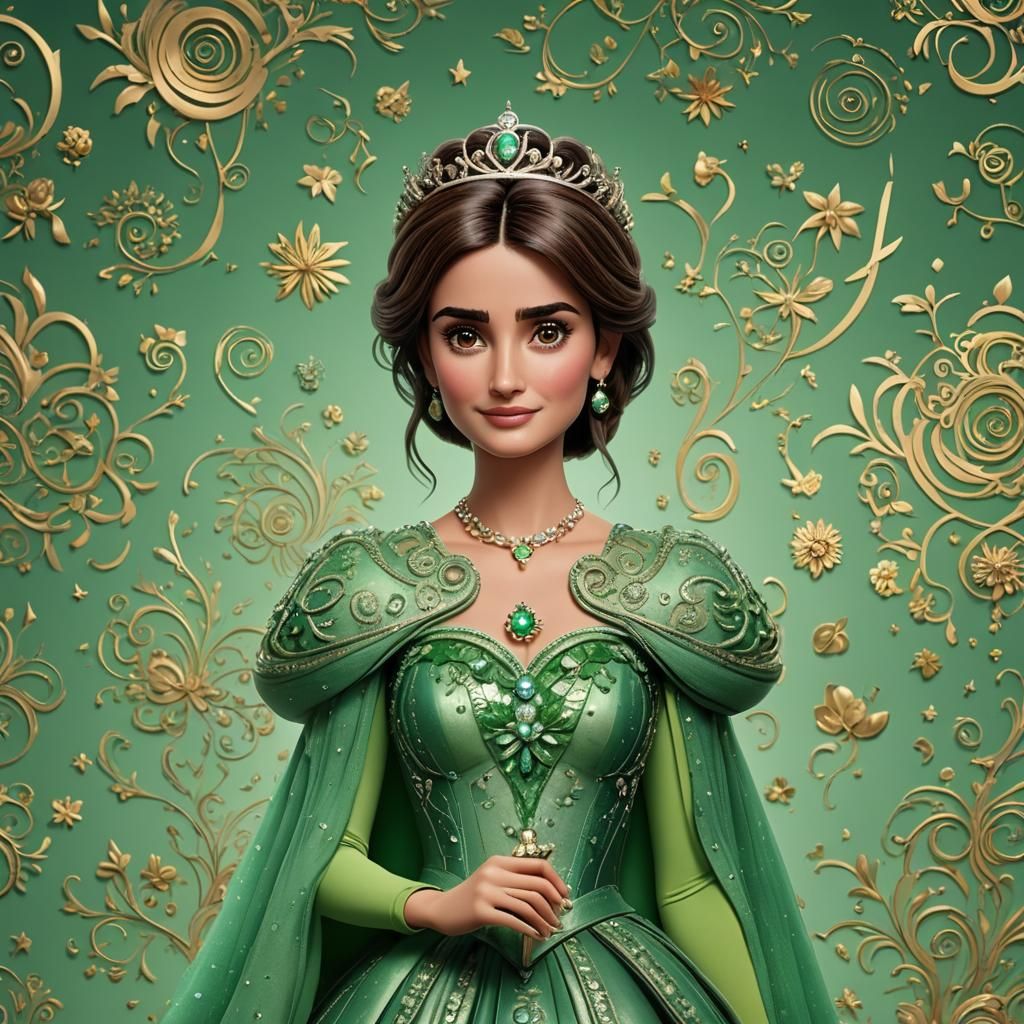 Penelope Cruz as Disney Princess: 3D Digital Art