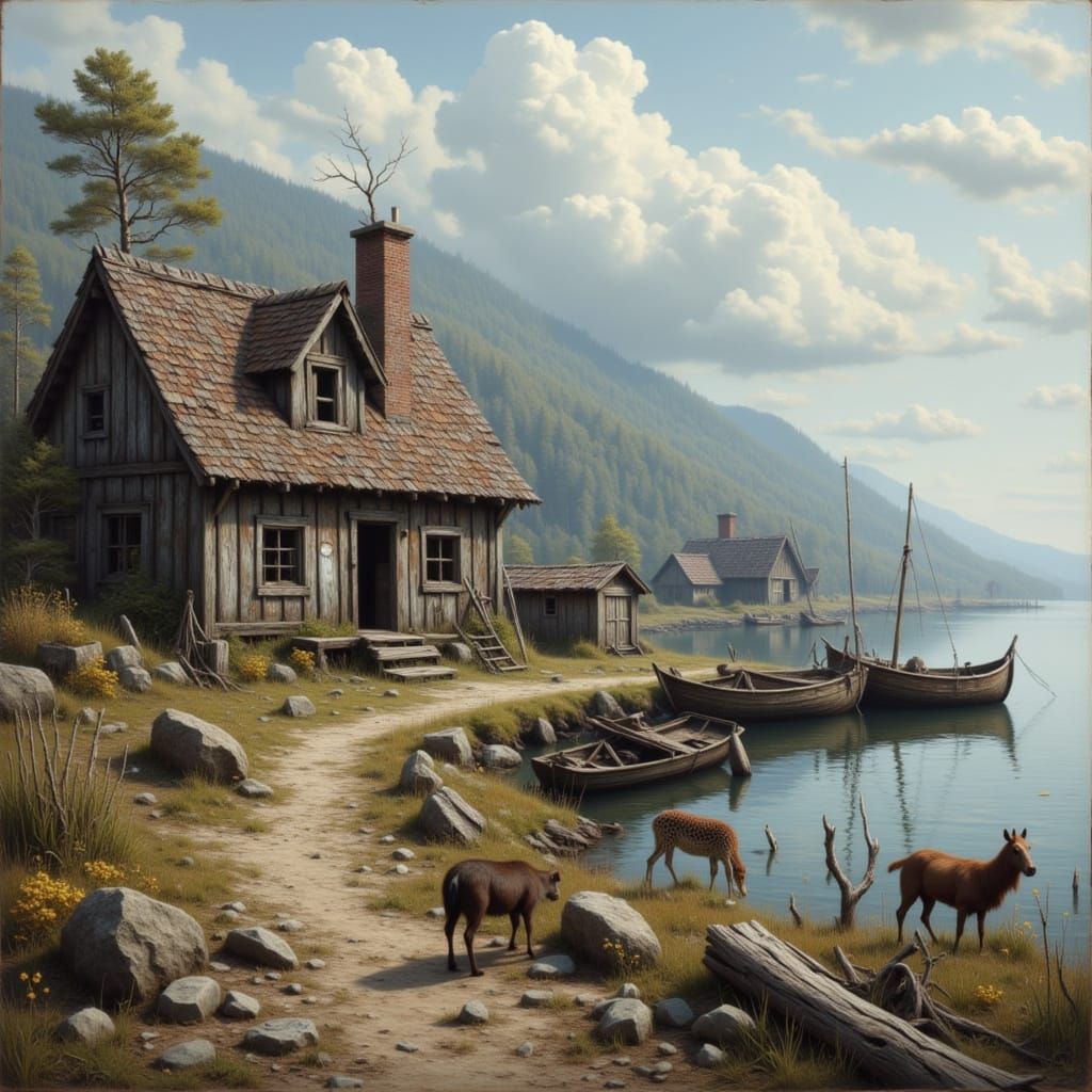 Abandoned Fishing Village Reclaimed by Nature