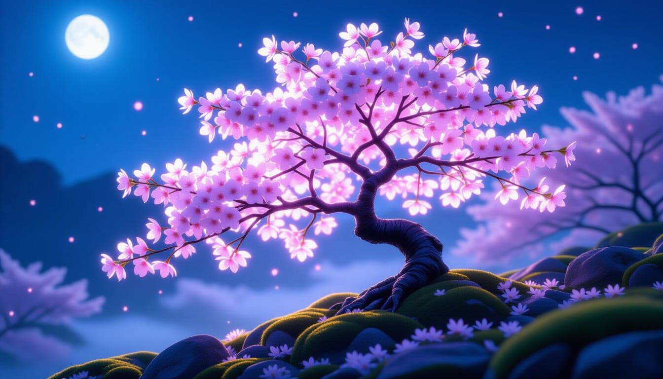 Hikarizakura at Midnight Bloom