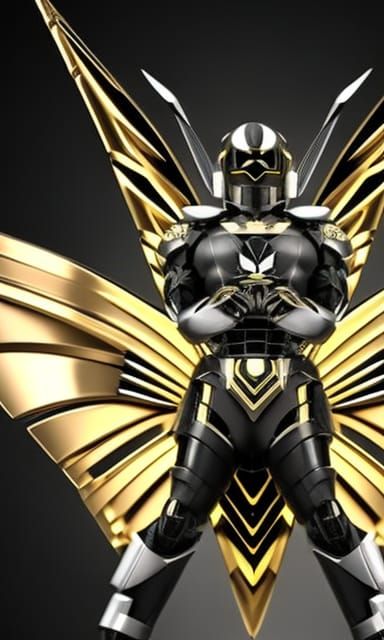 Black & White Butterfly Robot