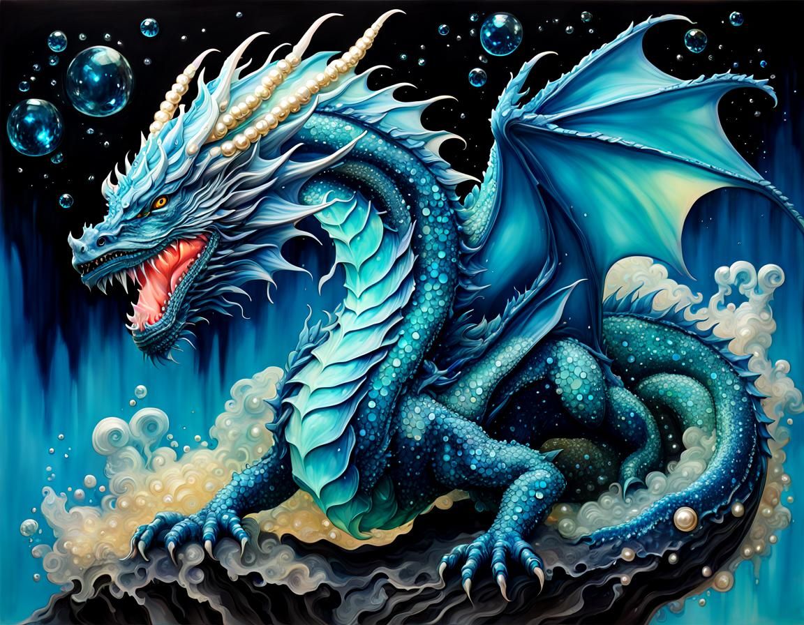 Bioluminescent Dreamscape image, A dark fluid background of ...