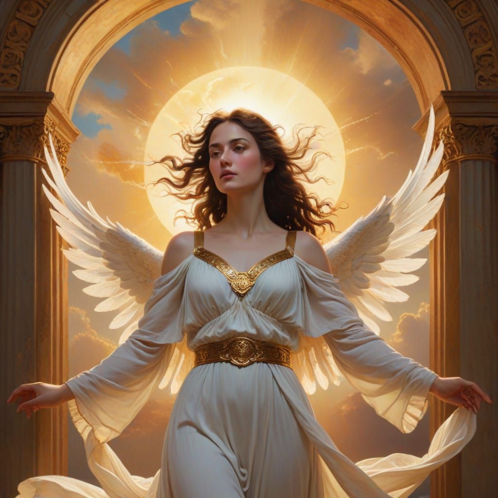 A Regal Woman in Golden Glory