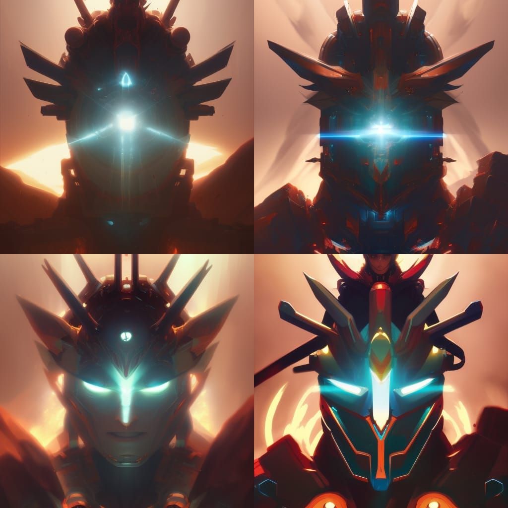 Stone Mecha Ranni Portrait in Anime Style