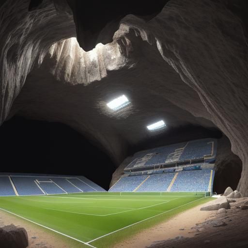 Spectacular Cave Soccer Stadium