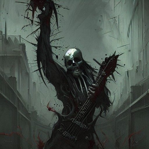 Sinister Death Metal Art in Gothic Style