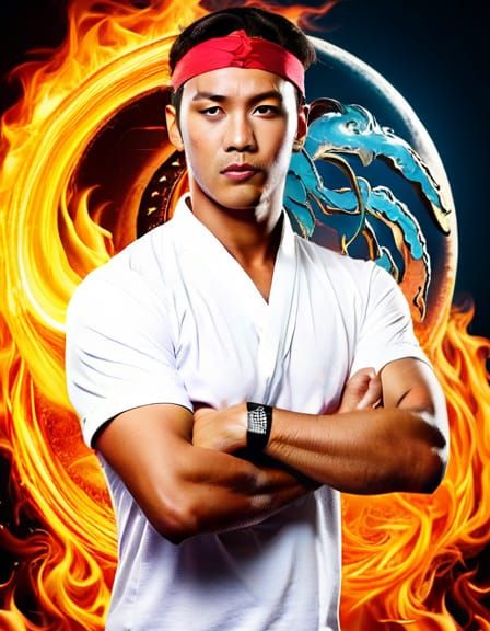 Fire God Liu Kang Portrait in Unreal Engine 5