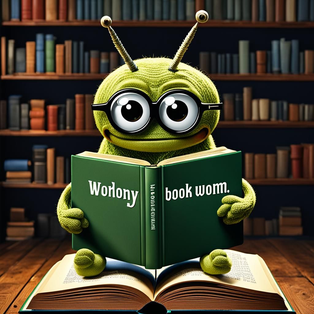 Literal Bookworm in Punny Wordplay