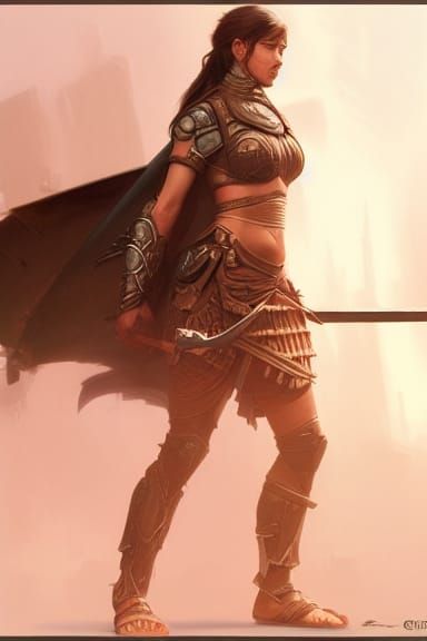 Amazon Warrior Portrait in Dynamic Lighting
