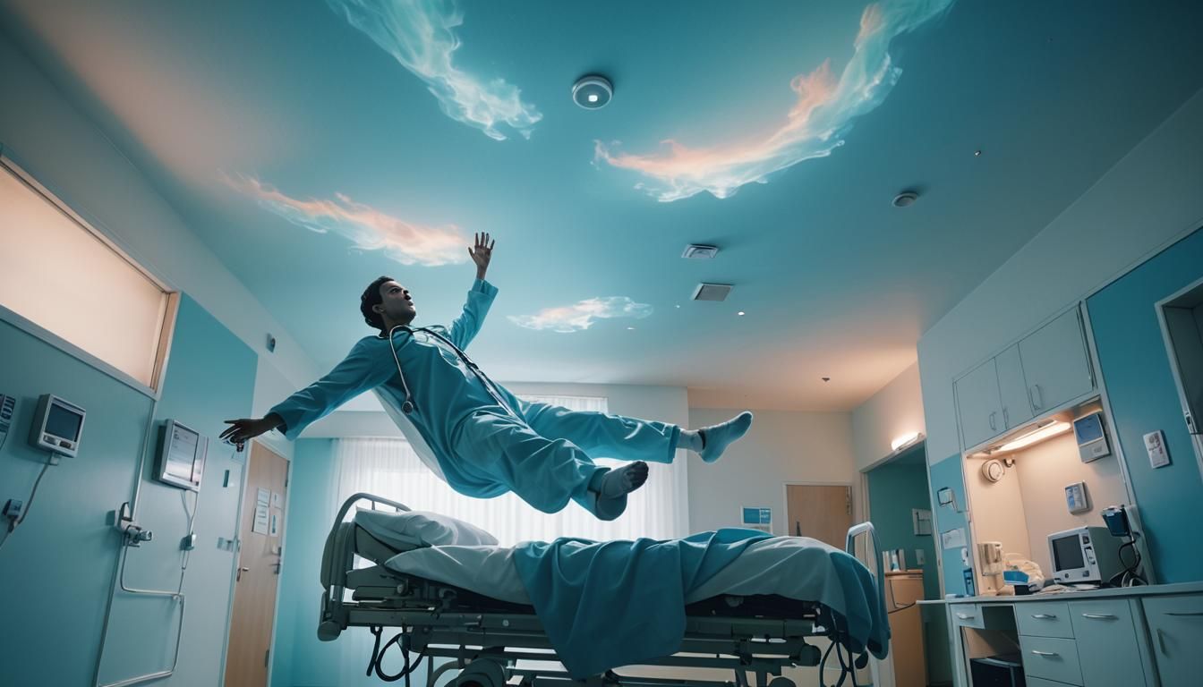 Surreal Out-of-Body Experience in Dreamlike Colors