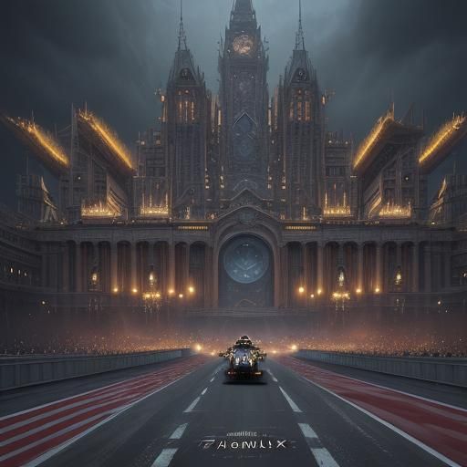 Epic Formula 1 Race Car Digital Painting