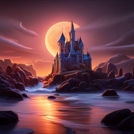 Disney Inspired Caramel Apple Fantasy Art