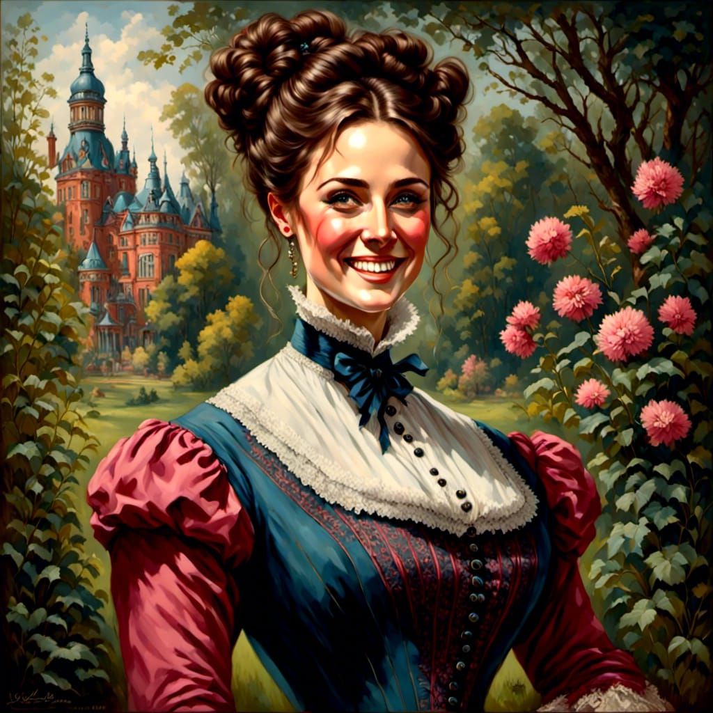 Elegant Victorian Woman Portrait