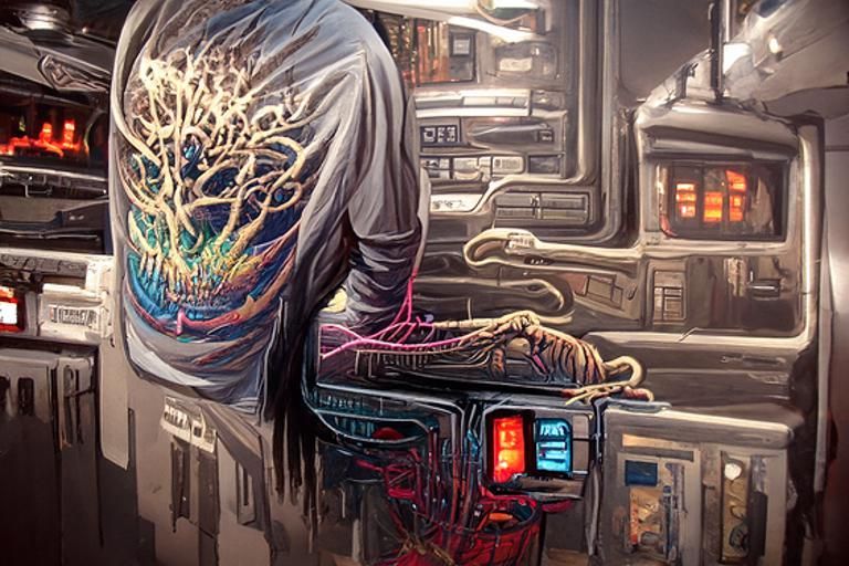 Incoherent Illustration in Dan Mumford Style