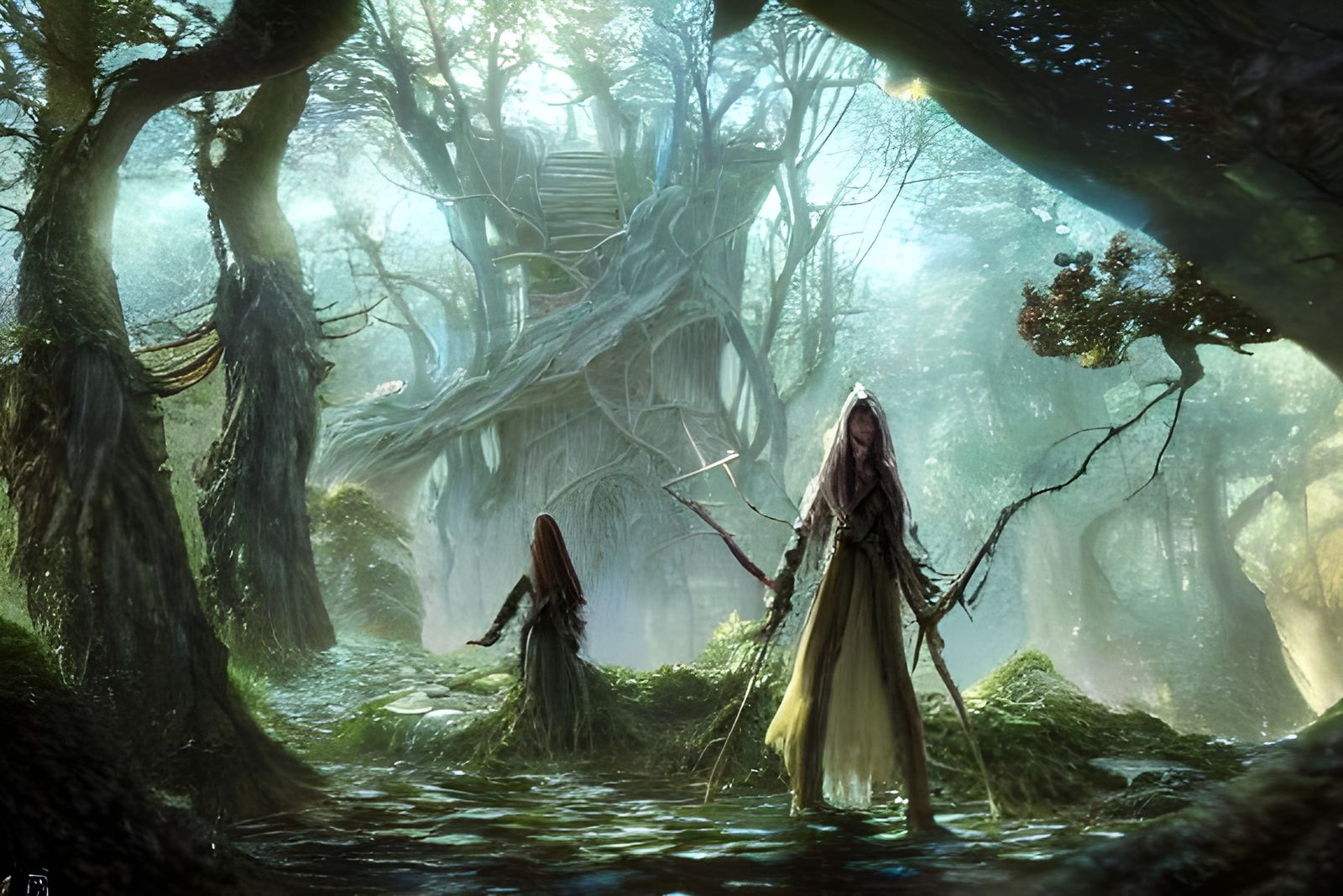 Elves in Lothlórien: Hyperdetailed Digital Art