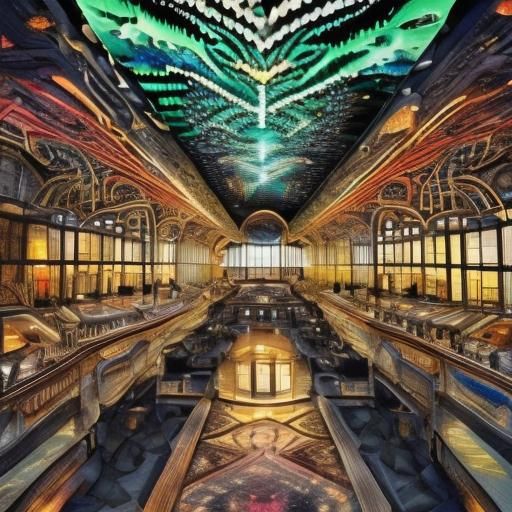 Mythic Japanese Panel with Illusionary Style