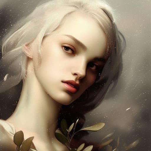 Dove with Olive Branch in Raphael Style