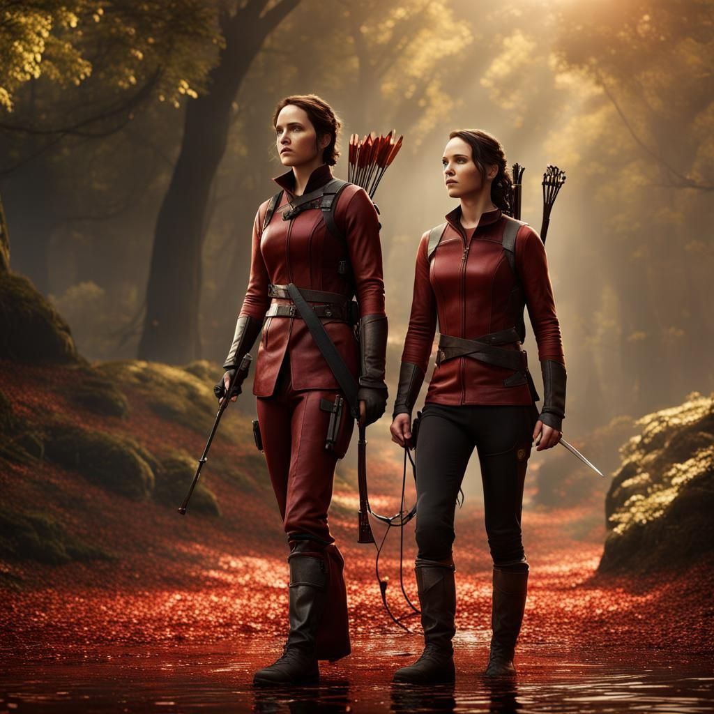 Katniss and Peeta: Detailed Fantasy Concept Art