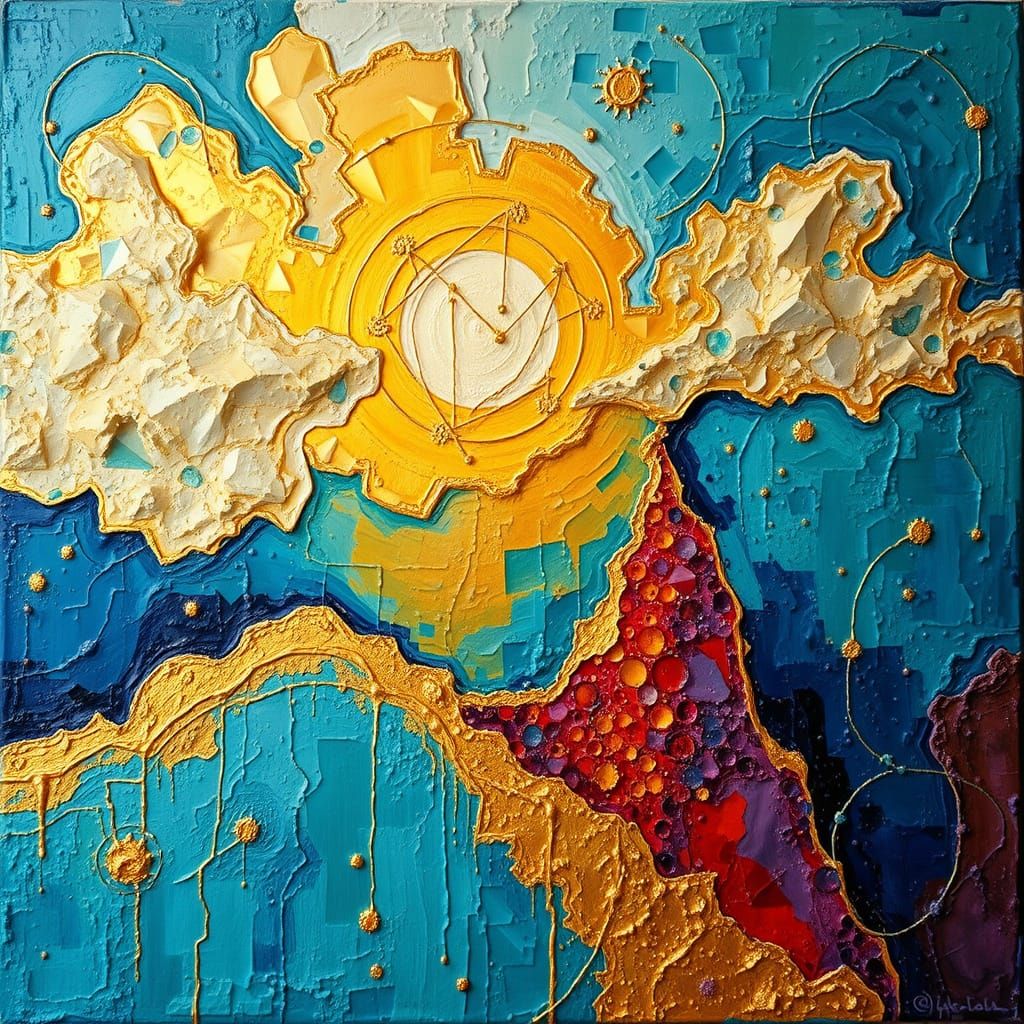 Expressionist Neo-Impressionist Oil Painting with Smooth Imp...