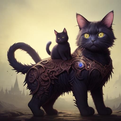 The Cutest Cat Ever: Detailed Matte Painting