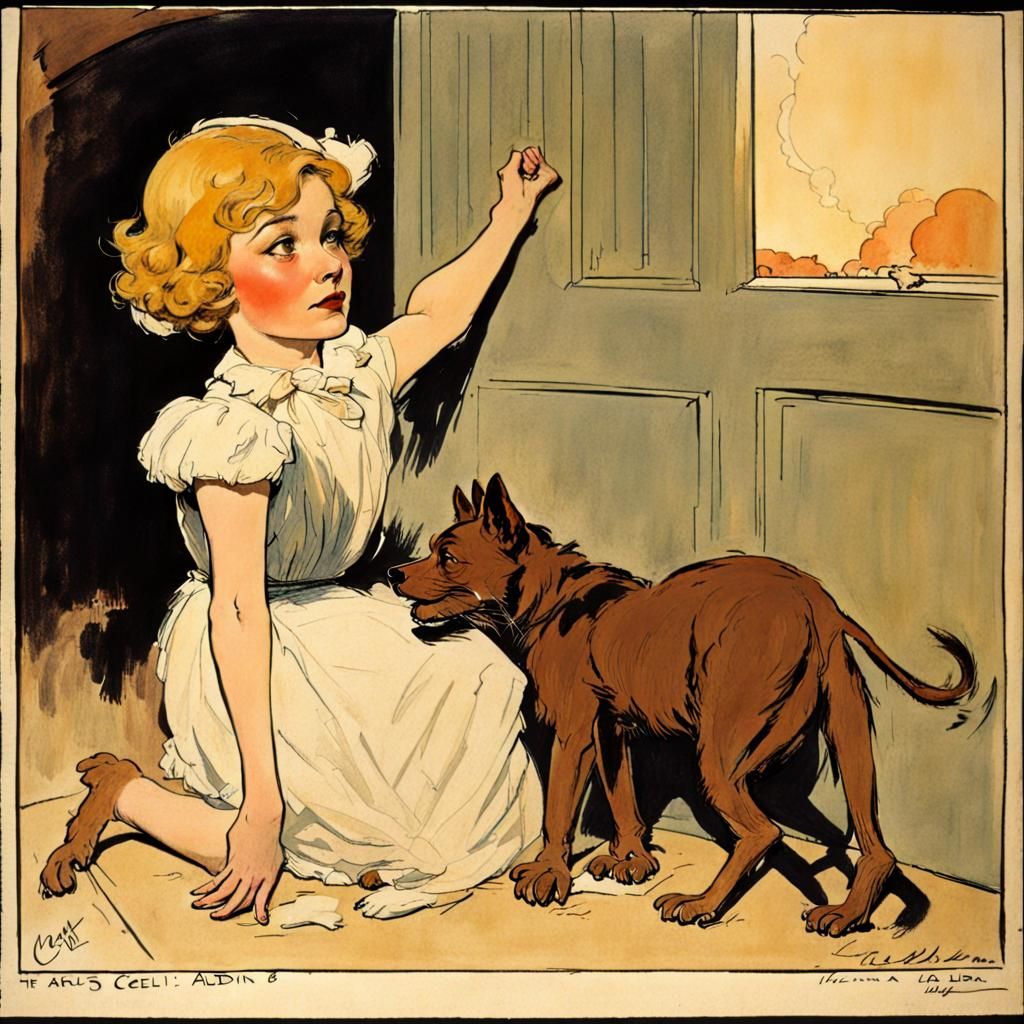 Vintage Theatrical Scene Illustration