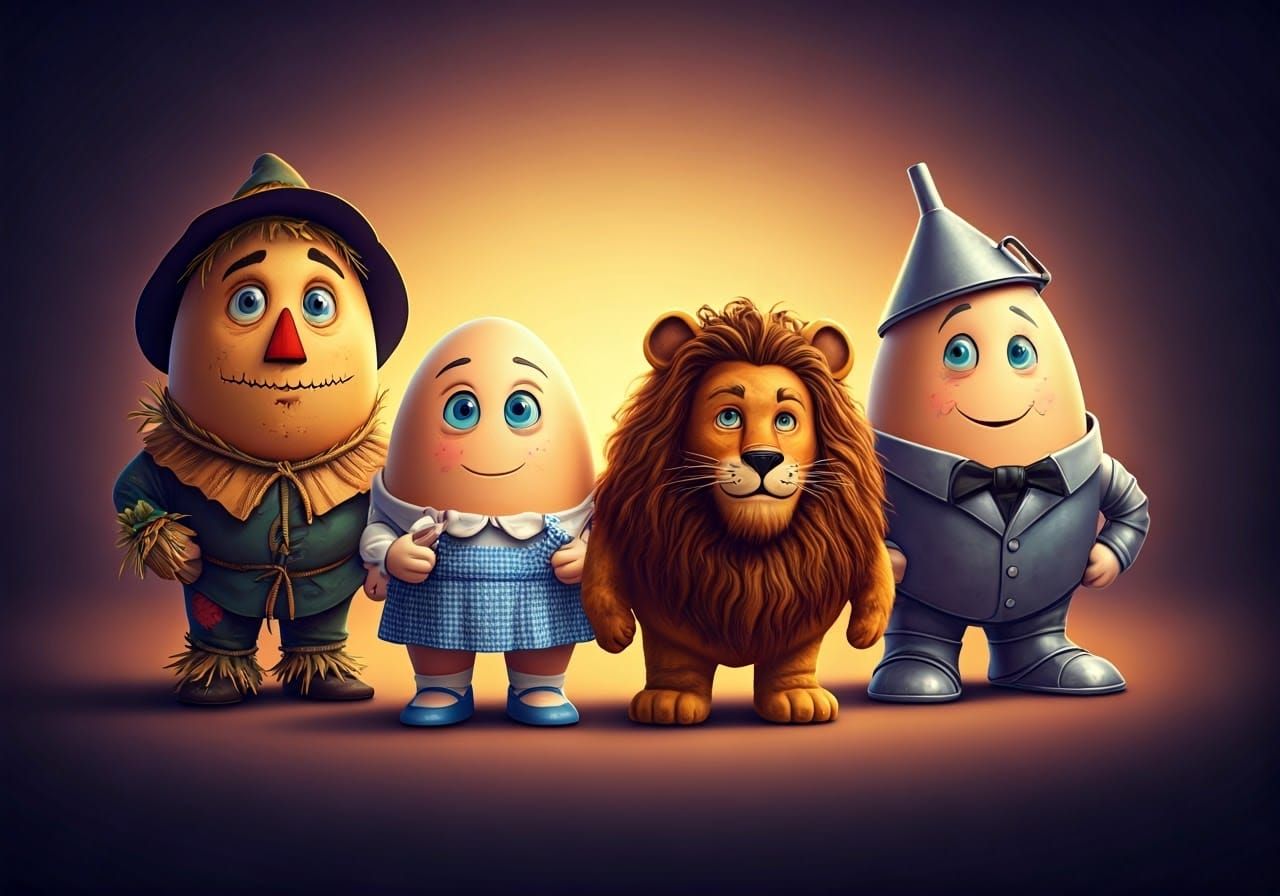 Wizard of Oz Eggs Trick-or-Treating: Pixar-Style 3D Art