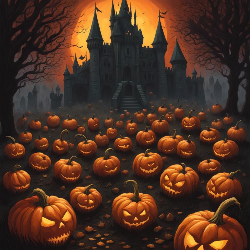 Sinister Pumpkin Assassins in Transylvanian Cemetery