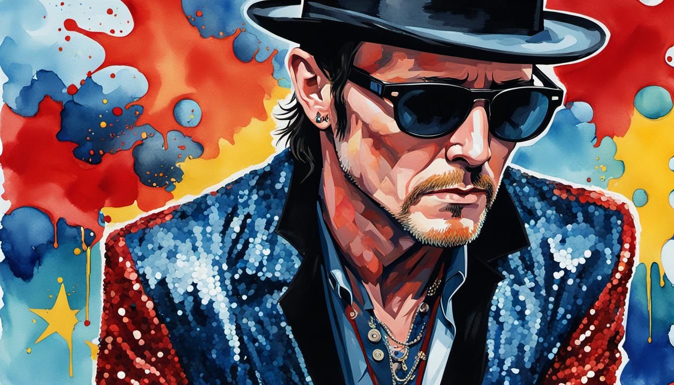 Singer in Sequins: A Pop Art Portrait