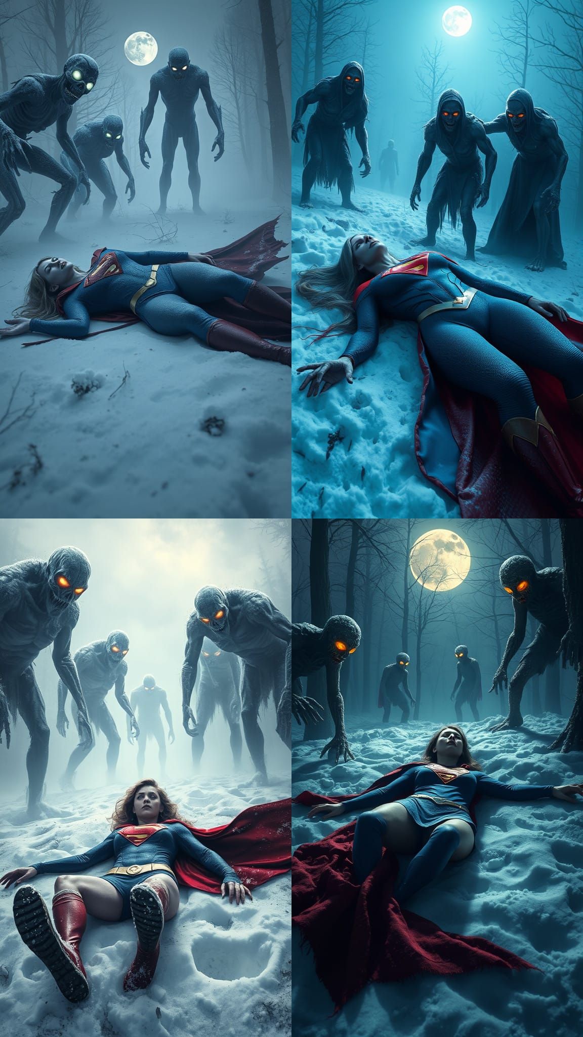 Supergirl's Tragic End in a Snowy Forest