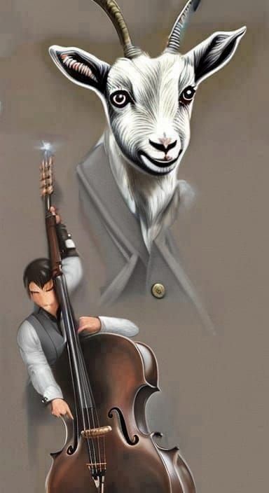 Man Cello Goat