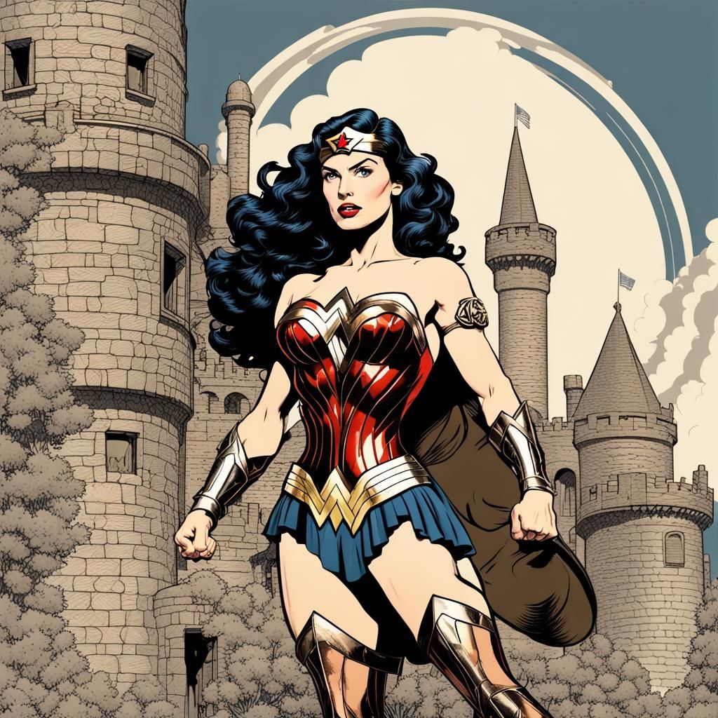 Wonder Woman in World War 2, Rockwell Style