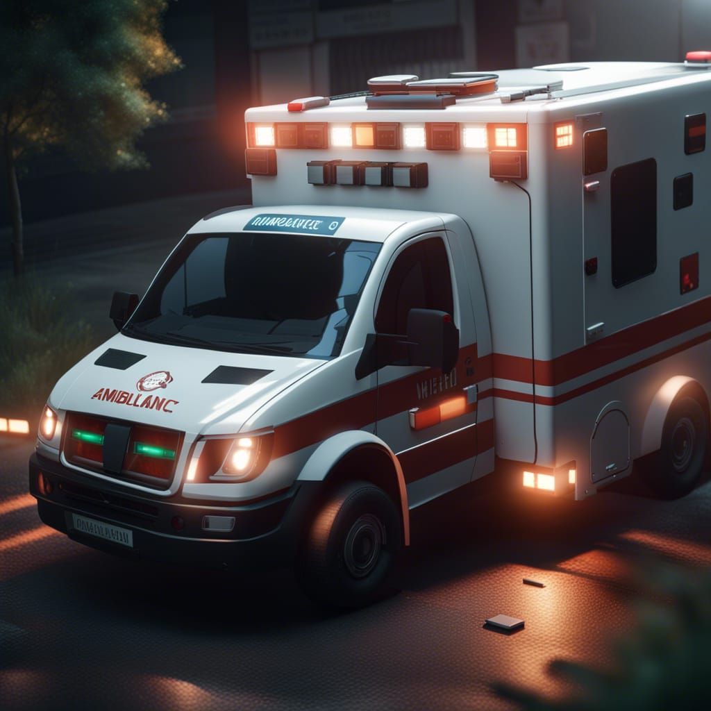 Ambulance Responding: 3D Game Cinematic Graphics
