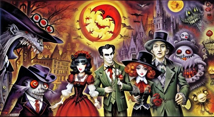 Vampires in Dark Fantasy Art Style